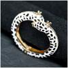 Buntes Emailliertes Armreif Armband Verstellbar Offen Tier Statement Armreif Damen