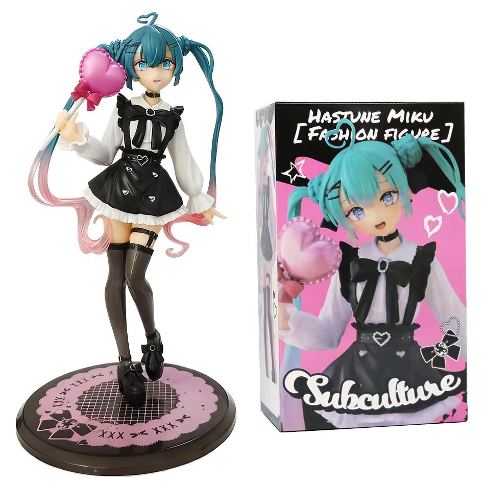 19-21cm Sexy Girl Hatsune Miku Anime Figure Fashion Subclture Miku Action Figure Christmas Gift PVC Collection Model Doll Toys