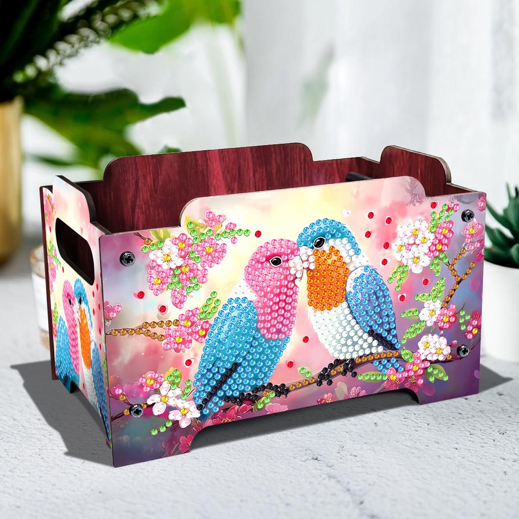 DIY Diamond Painting Rhinestones Decorative Storage Box Crystal Mosaic Storage Container Handmade Storage Clutch for Home Decor