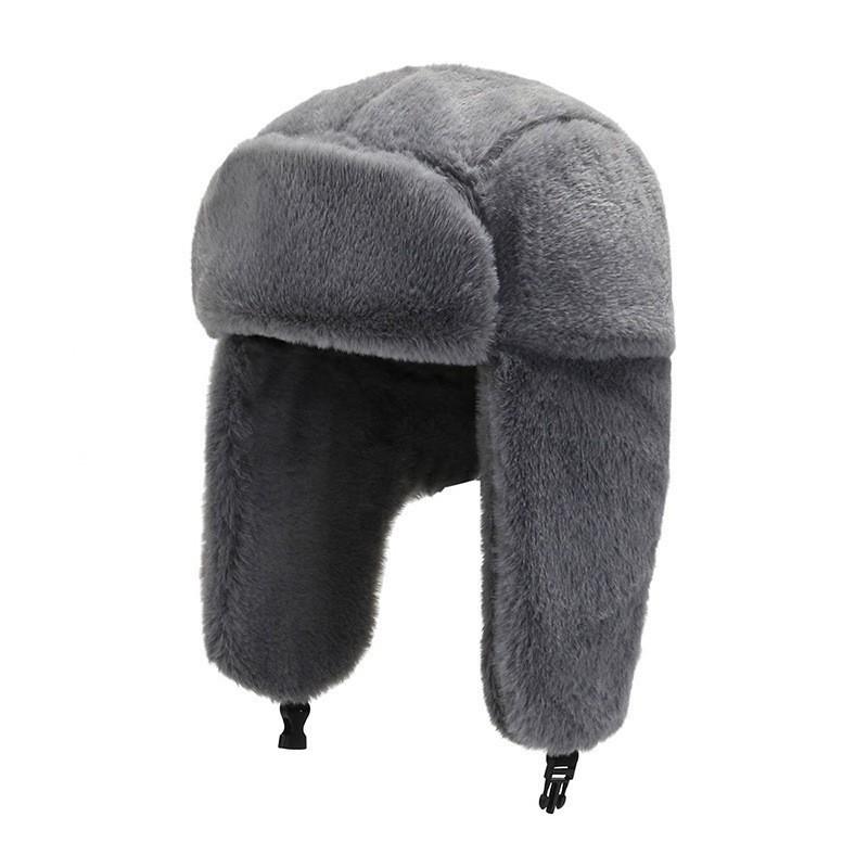 Winter Newly Added Velvet Thickened Lei Feng Hat Plush Windproof Hat for Women Outdoor Cycling Ear Protection Northeast Thermal Hat