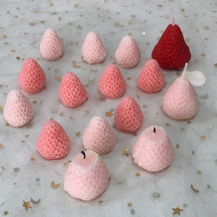 DIY Strawberry Silicone Molds Strawberry Shape Candle Molds Silicone Material