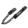 Stainless Steel Durable Anti Theft Chain Lock Safety Security Guard Door Lock Latch Home Hotel(Black )