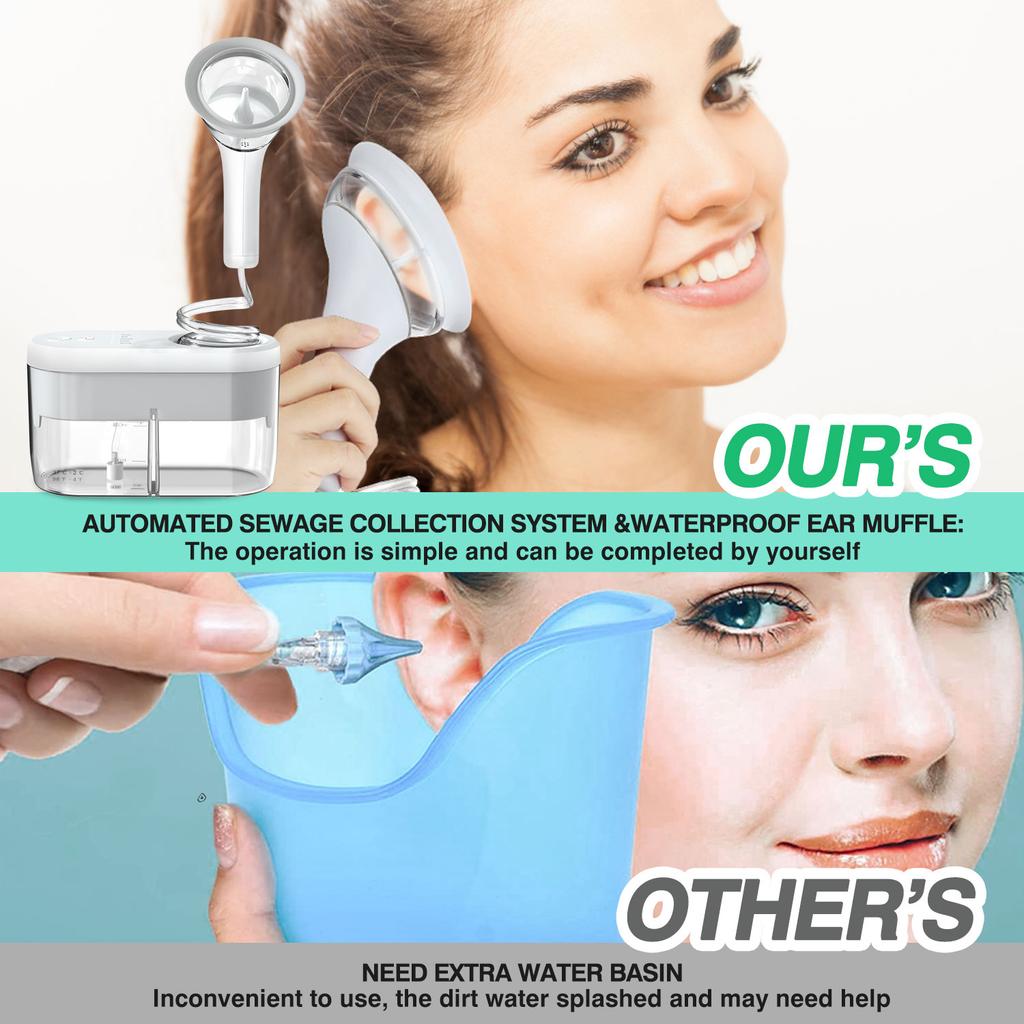 Electric Earwax Remover Ear Infection Cleaning Ear Washer 4 Levels Soft Ear Tips Cleaner Safe For Adults Ear irrigator Dropship