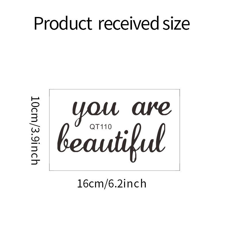

Full Transparency and English Mirror Decal Mirror Decor Black Gloss Vinyl Wall Stickers for Home