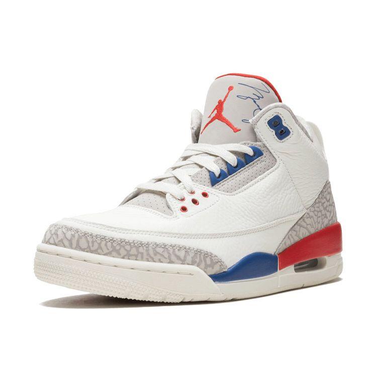 Air Jordan 3 Retro International Flight Men Sneakers White Sail Sport-Royal-Fire-Red 136064-140