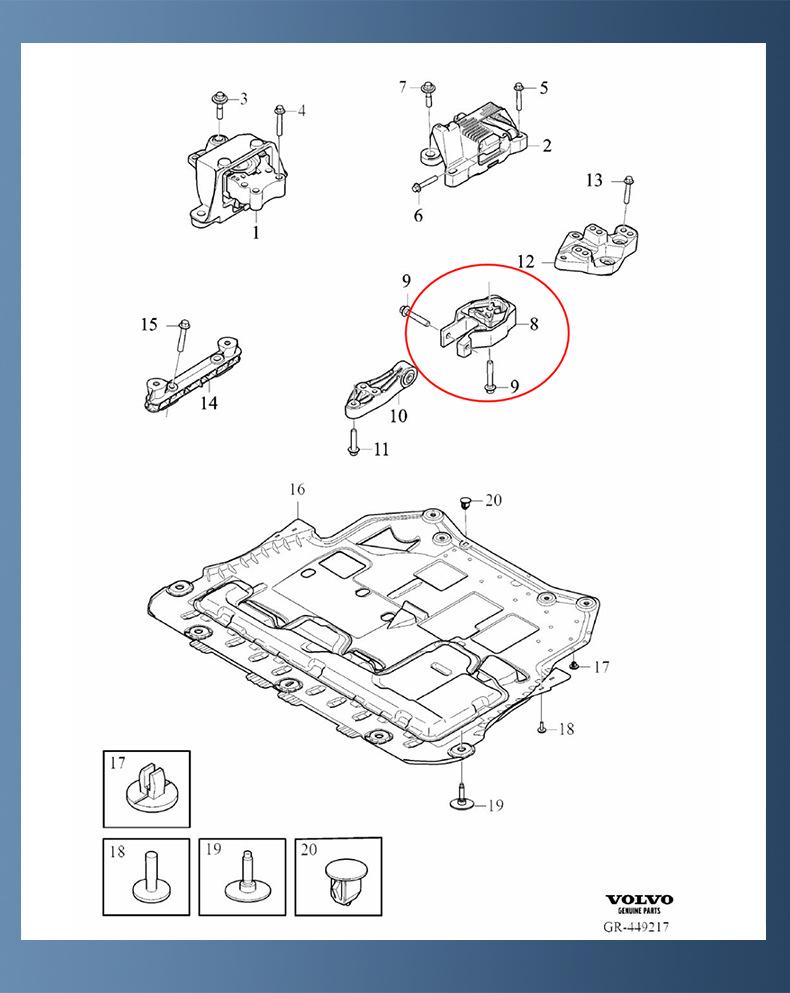 Fork-Shaped Anti-Torsion Bracket for Volvo XC40/Lynk & Co 01 - Original Part #32137259 8889396038
