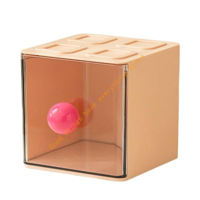 

55KF Штабелируемые органайзеры для хранения чайных пакетиков с наклонным ящиком, большой вместимости, настенные, для экономии места на кухонной столешнице розовый