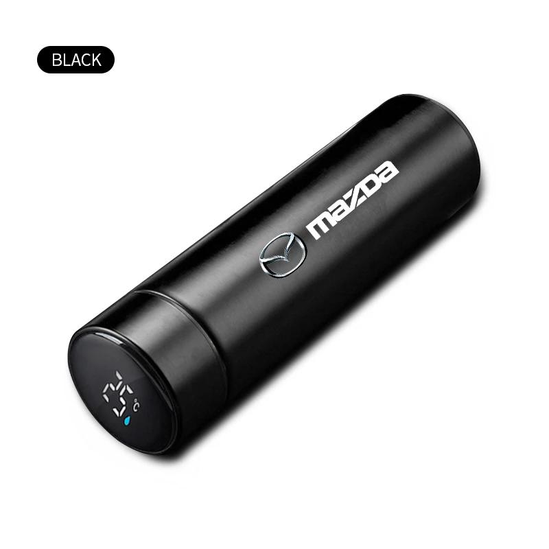 

For Mazda Car Logo Thermos Leakproof Cup Stainless Steel Auto Accessories For Mazda 3 6 Atenza Axela Demio CX3 CX5 MP MS RX8 Car чёрный