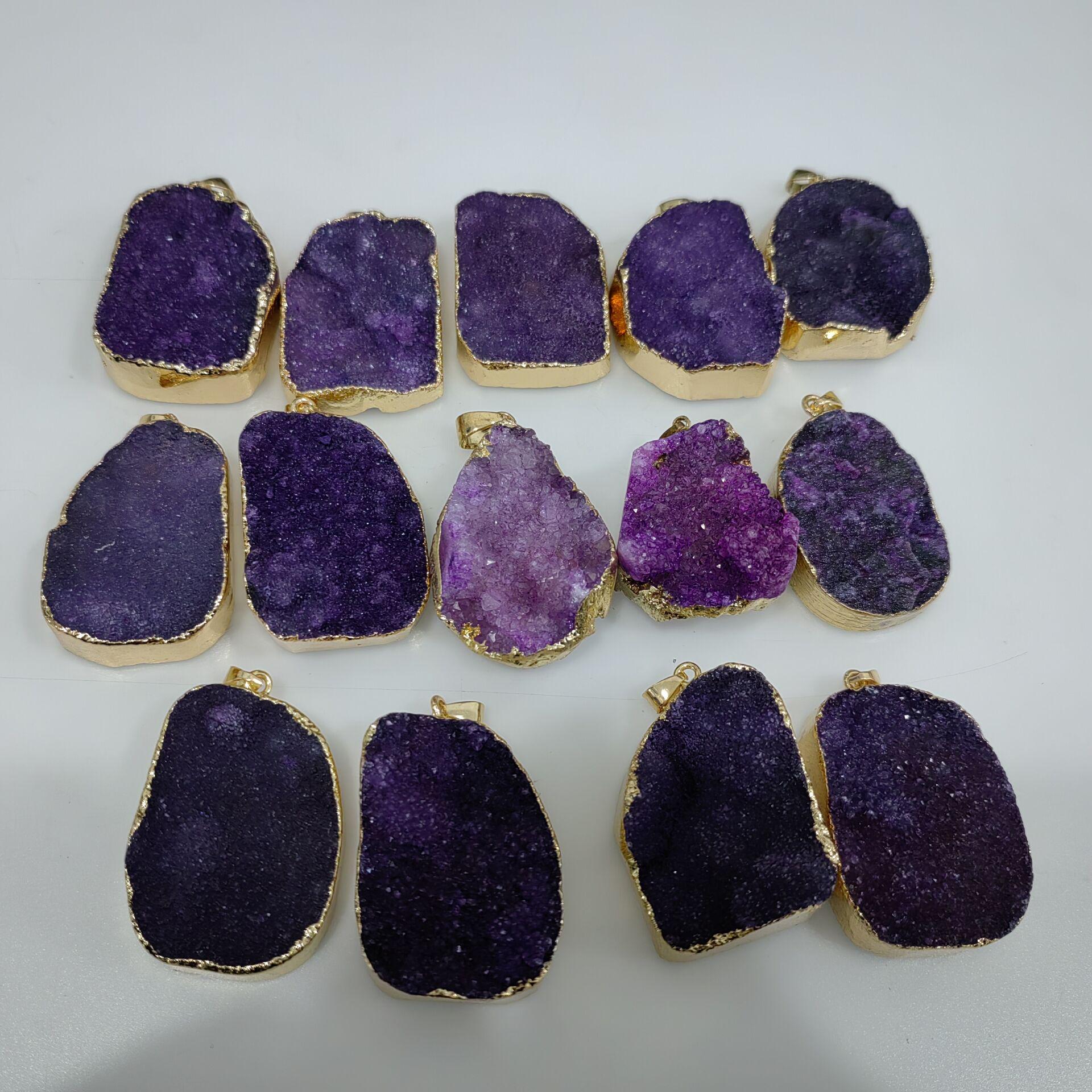 

Жуори Неполированный Геода Кулон Ожерелье – Геометрическое Неправильное Ключичное и Свитерное Ожерелье Single Pendant Necklace