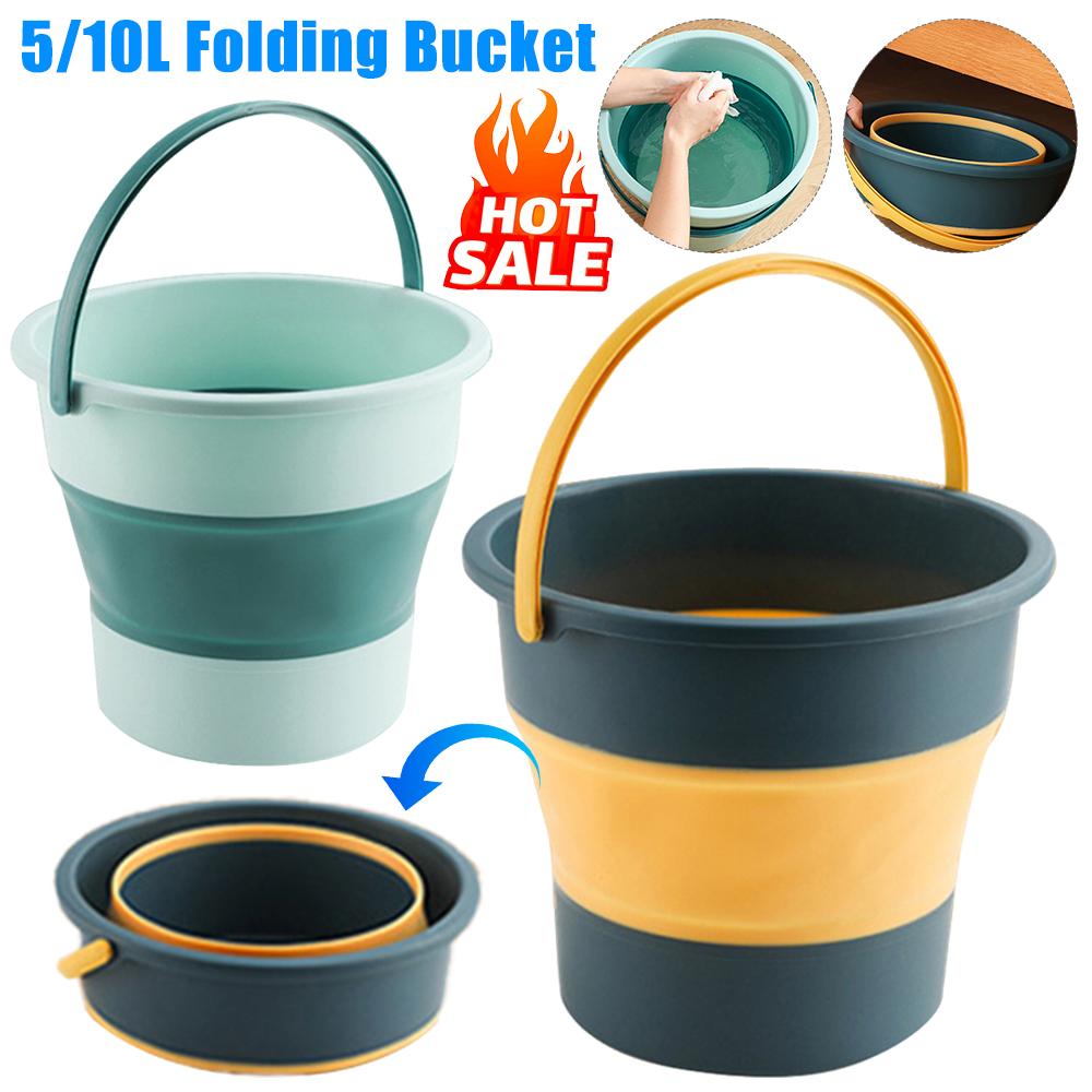 5/10L Travel Bucket Car Wash Water Storage Container Home Folding Bucket for Washing Outdoor Camping Water Bucket Foldable Basin