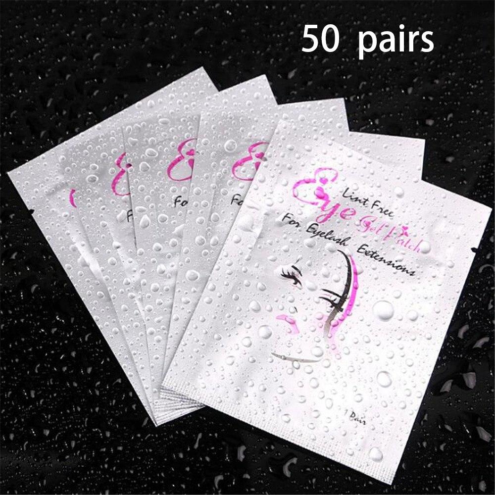 50 paia per confezione Patch per gli occhi sotto gli occhi Forniture per extension ciglia Strumenti per il trucco Linguette per patch per extension ciglia Cuscinetti in gel per baccelli per ciglia