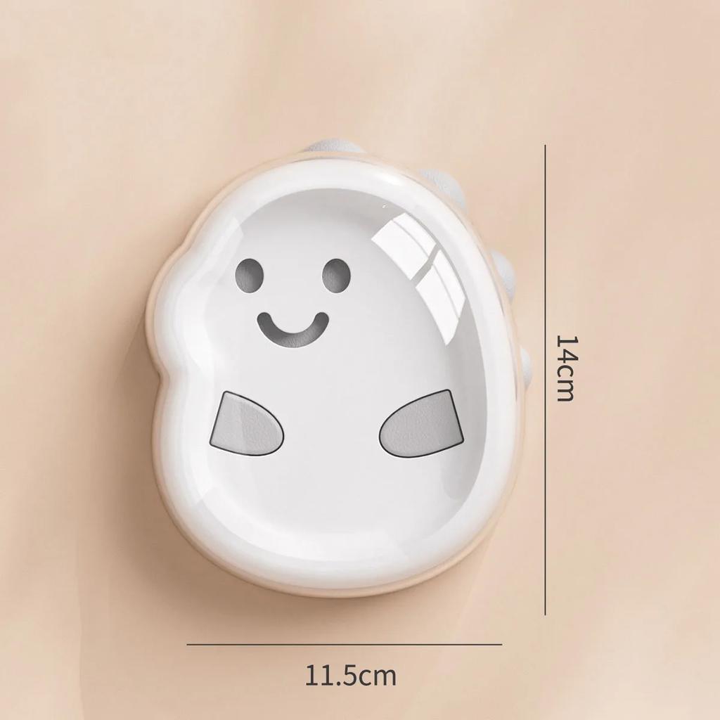 1PCS Plastic Cute Cartoon Double-Layer Soap Box with Lid - Drainage Soap Holder for Home, Bathroom Countertop Soap Container
