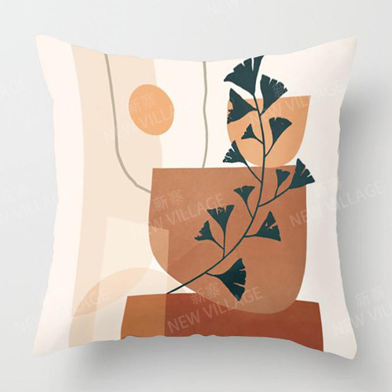 Nordic Modern Luxury Home Decor Autumn Pillowcase Sofa Cushion Cover 45X45Cm 45*45 50X50 60X60Cm 40X40 35X35 Abstract Geometric