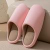 Japanese silent slippers four seasons floor home indoor non-slip simple breathable warm cotton slippers couple autumn and winter