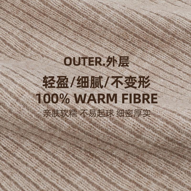 

Winter knitted scarf pullover solid color versatile outdoor warm turtleneck wool cold-proof double-layer velvet neck protection scarf average size (26cm * 20cm) помаранчевий