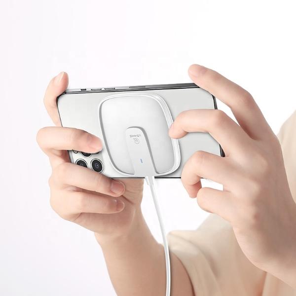 USAMS Land. Inductive Us-Cd153 Magnetic15W Iphone 12 Series White/White Cd153Dz02