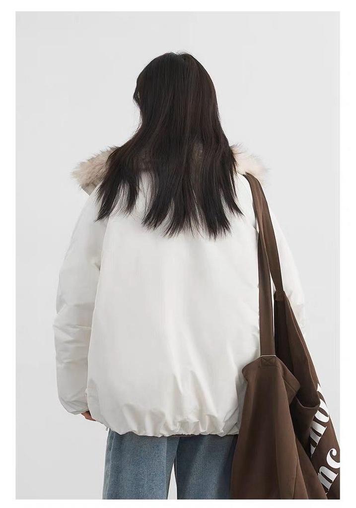 2026 Women's Winter Mountain Eagle Cotton Parka - Bud-shaped, Plus Velvet, Thick Korean Style Jacket