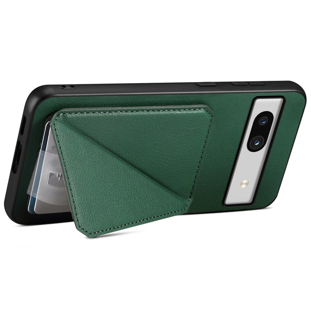 Pro Google Pixel 7a Pouzdro PU Kůže+PC+TPU Skrytý Zadní Držák na Karty Kryt na Telefon