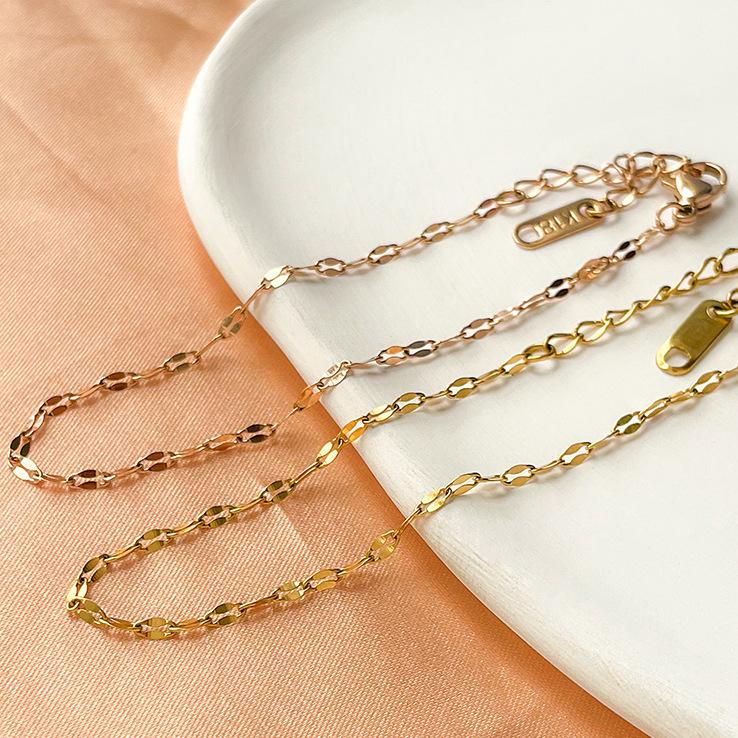 Recommended Classic Titanium Steel Gold-Plated Rose Gold Bracelet, Versatile Daily Temperament Thin Bracelet Women Do Not Fade