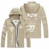 New Cadillac Hooded Parka Cycling Racing Team Jacket Men's Breathable Windproof Reflective Outerwear for Bikers AGW1