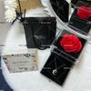 Heart-Shaped Rose & Necklace Gift Box: Preserved Flower Set for Valentine's & Mother's Day