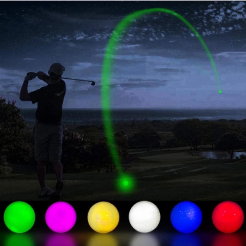 New Golf Competition Ball: LED Luminous Seven-Color Night Flashing Ball