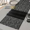 Gothic Spider Table Runner Cobweb Lace Runner, Black Web Covers for Parties Halloween Dining Table, Holiday Home Decor Vintage Overlay