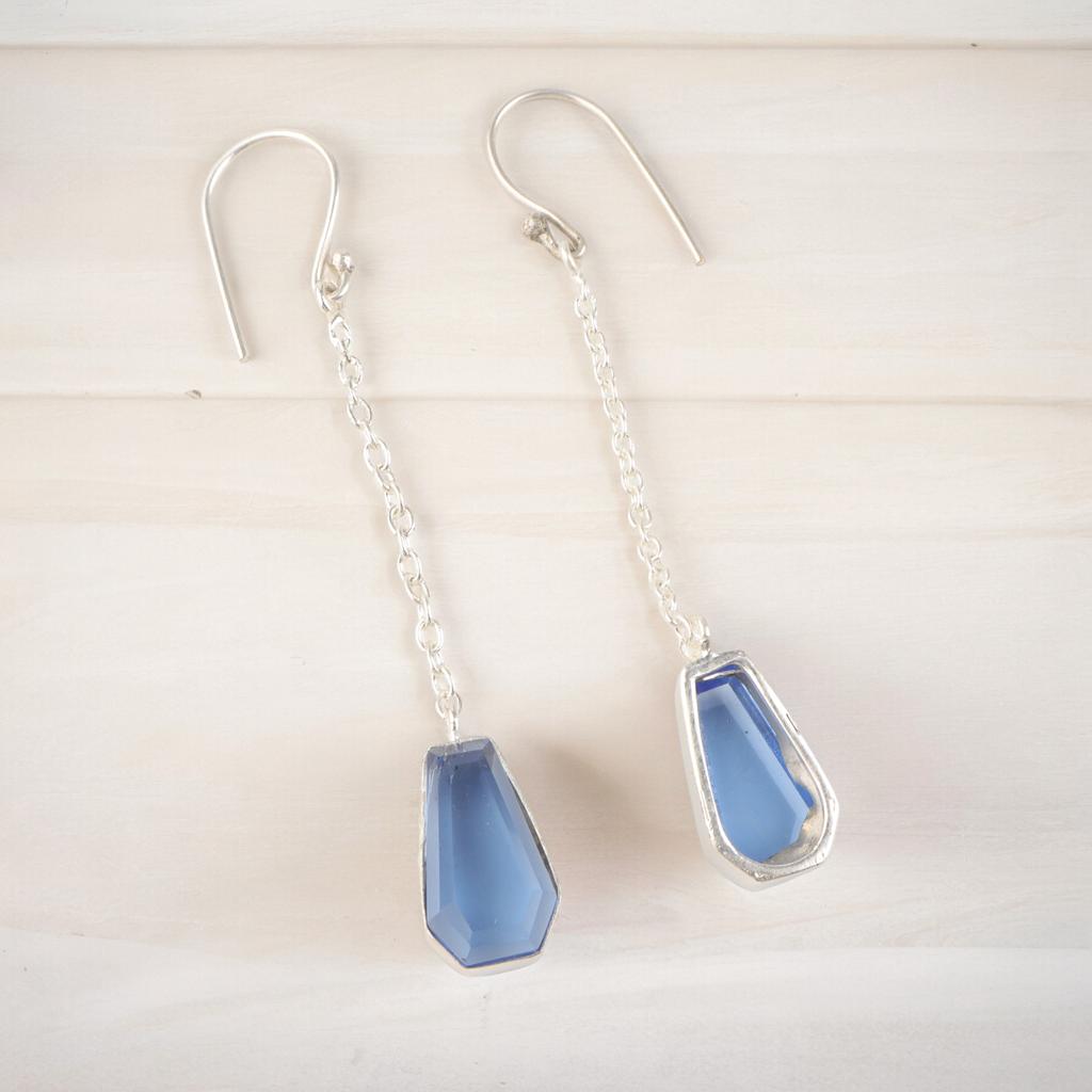 Rare Tanzanite Gemstone 925 Sterling Silver Jewelry Handmade Dangle Earrings3.0" EE-135-8