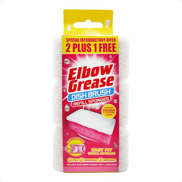 Gąbka Do Mycia Naczyń Wymienna Do Szczotki Wkłady Elbow Grease 3 Pak