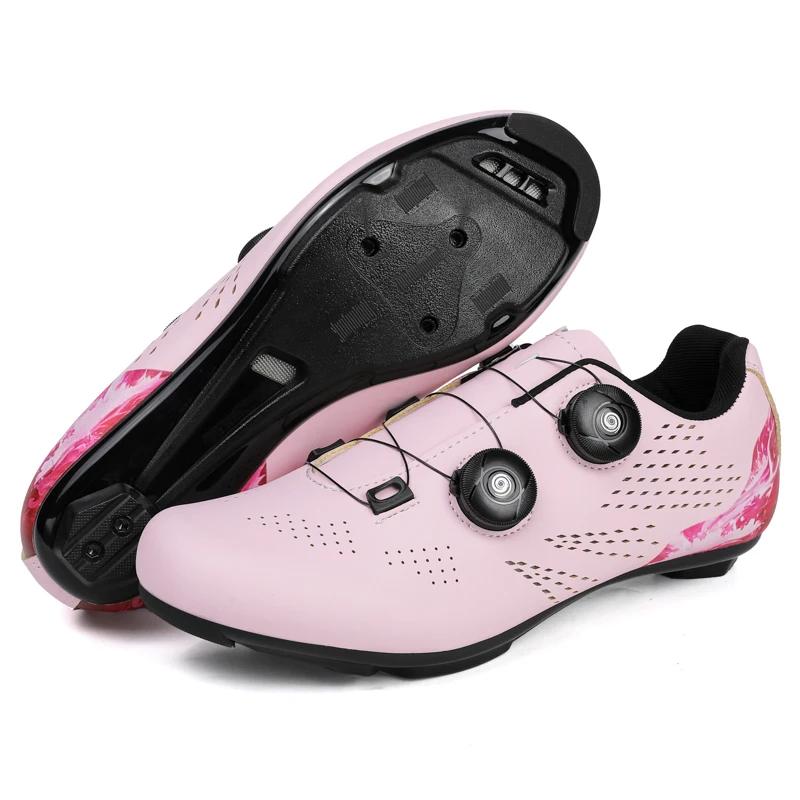 Professioanal Men Road Cycling Sneakers Bike Shoes SPD MTB Sole Flat Racing Speed Trail Mountain Bicycle Footwear Pedal Sports