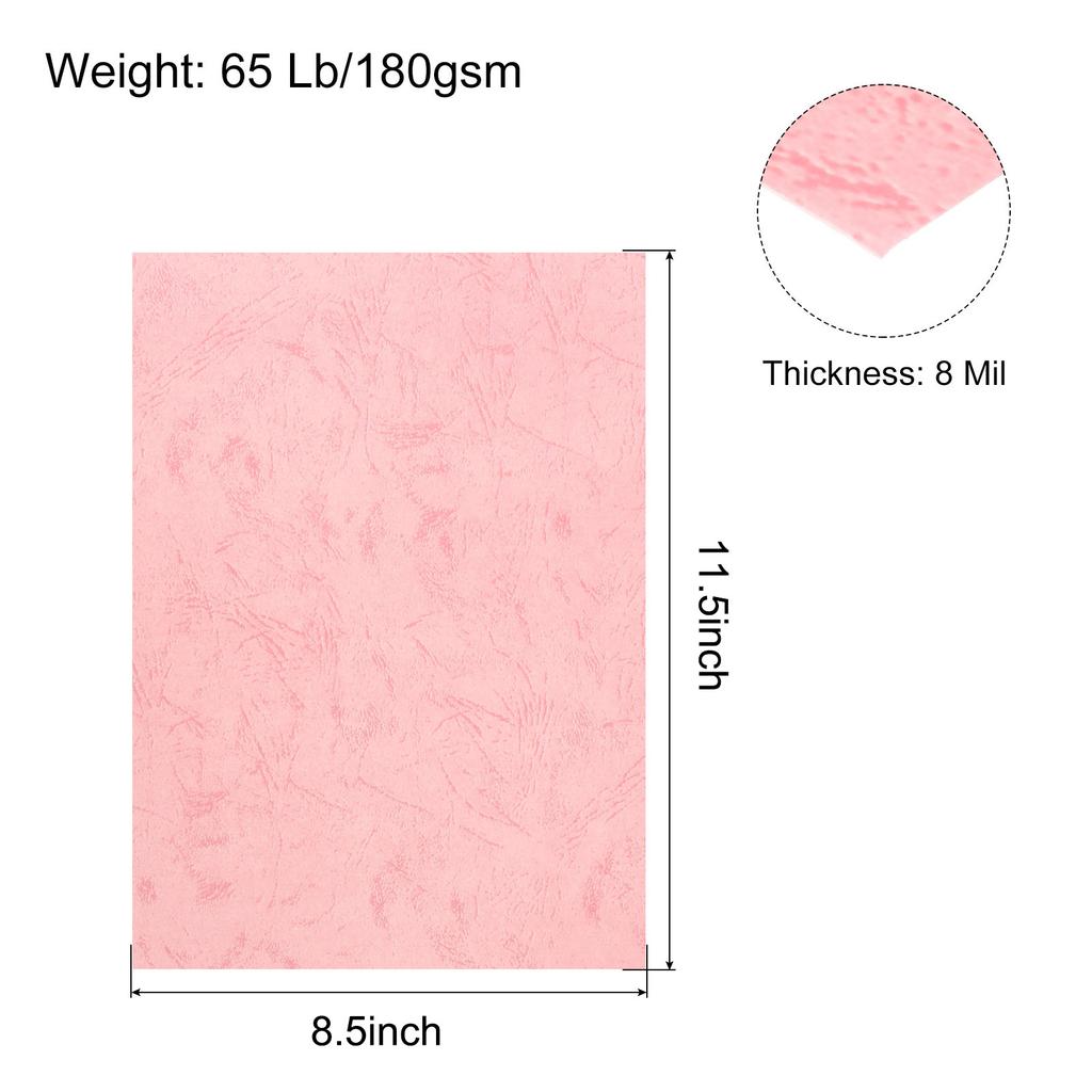 50/100pcs A4 Presentation Binding Covers Letter Size Leather Textured Grain Paper Un-Punched for Business Reports 8-1/2 x 11.5"