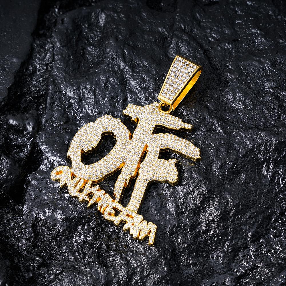 14mm Diamond Cuban Chain with OTF Letter Pendant – Hip Hop Jewelry