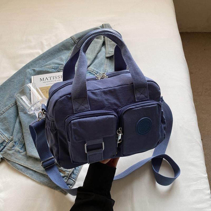 New fashionable multi-pocket women's bag, anti-splashing nylon bag, large-capacity portable women's shoulder messenger bag