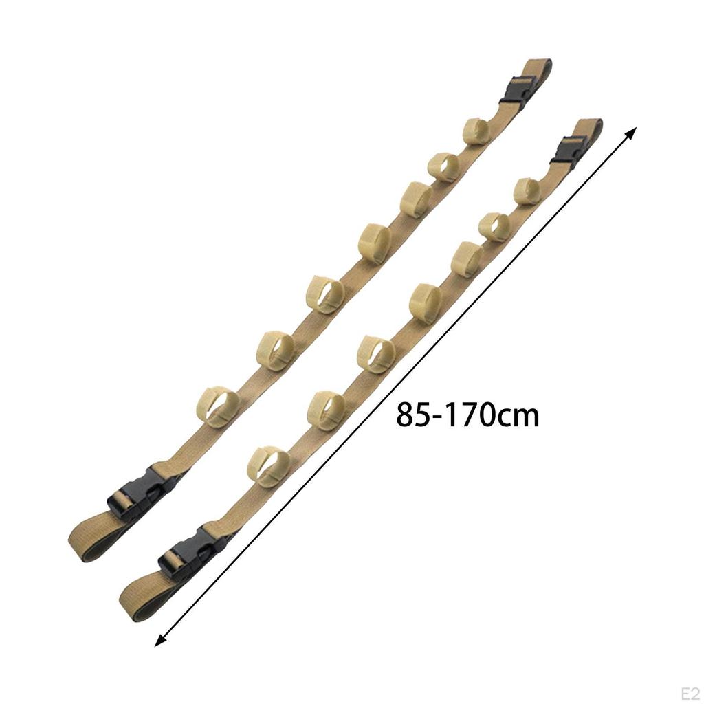 2 Delar 7 Spön Kapacitet Bil Fiskespöhållare Remmar Bälte Spö Takräcke