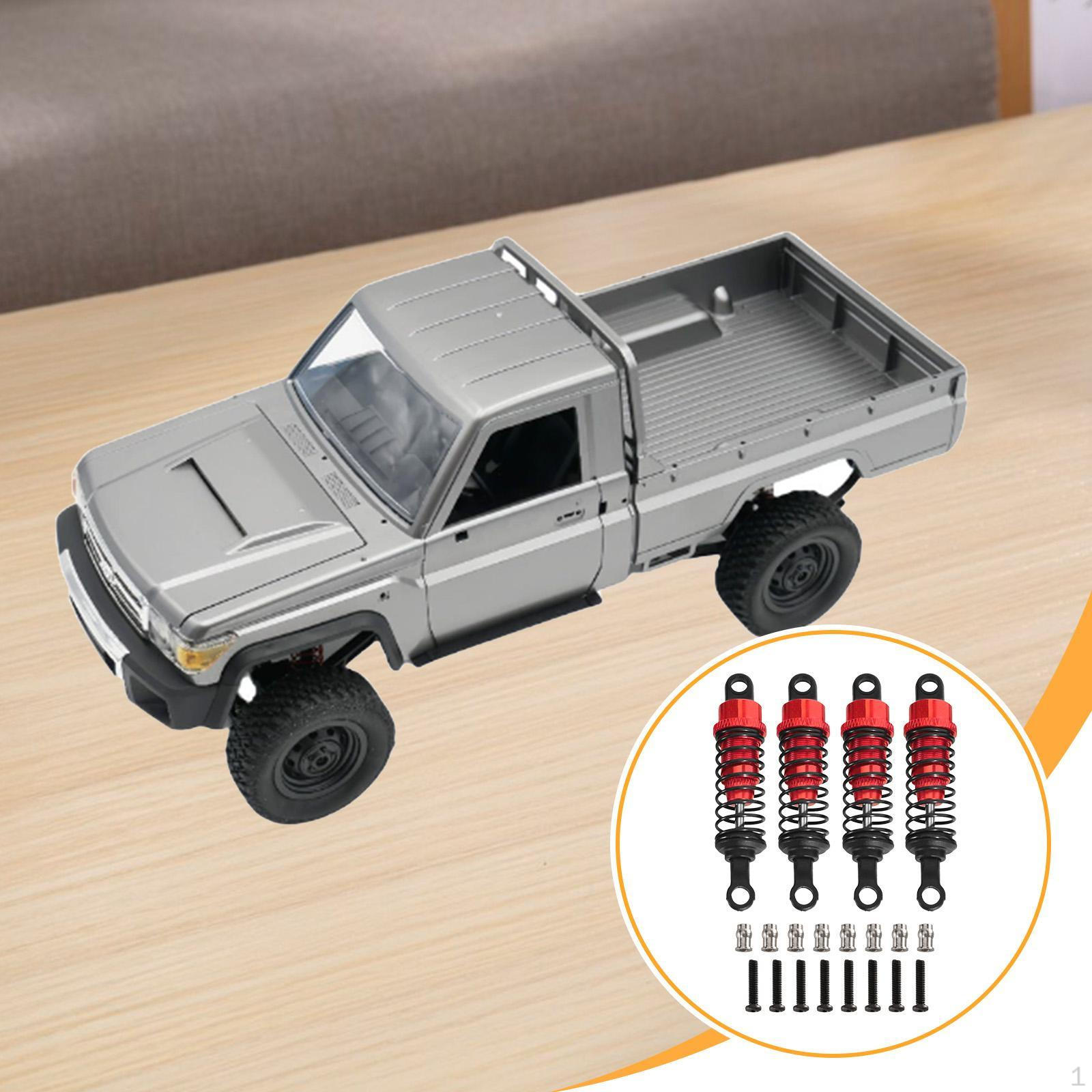 

4 Pieces Hydraulic Shock Absorbers for RC Car Dampers Set Shocks 1/12 1/16 Scale MN98 червоний