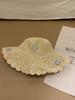 "Super Big Brim" Flower Fisherman's Hat Women's Summer Sunscreen Shade Fashion Small Face Big Head Circle Straw Hat