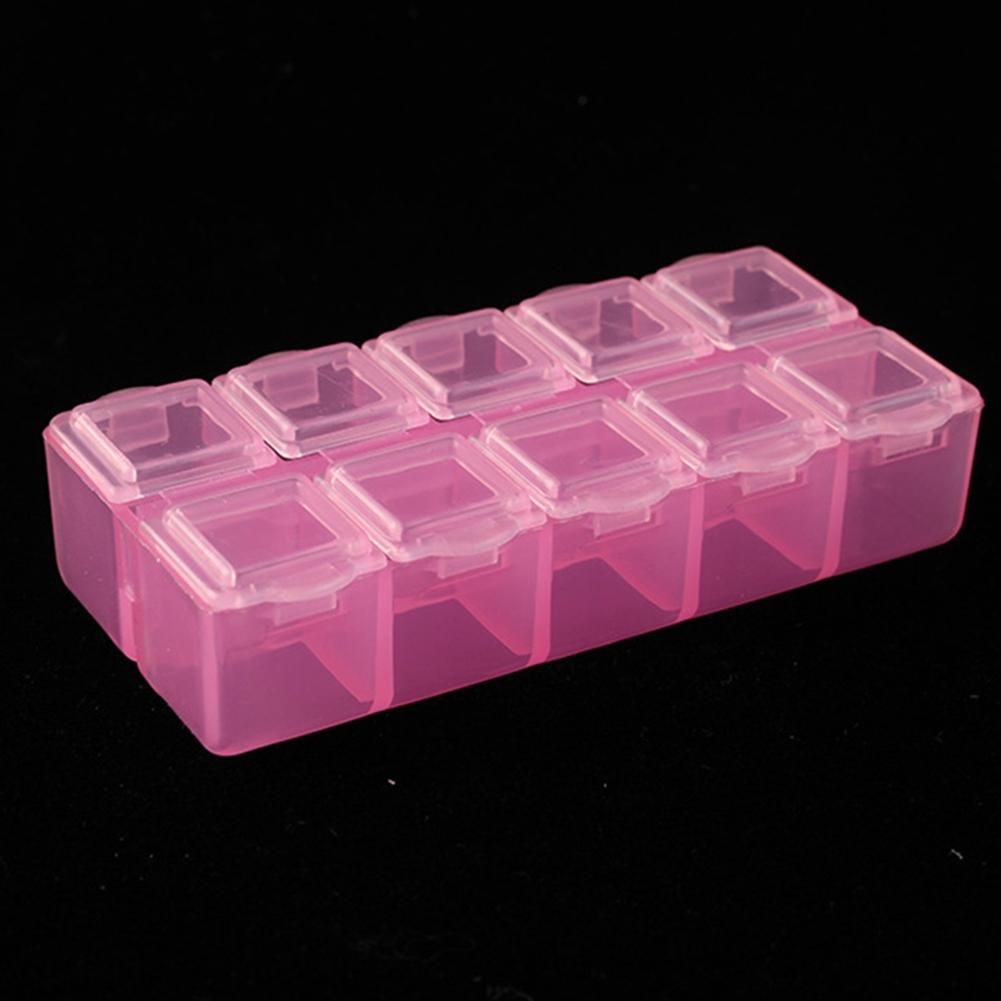 Plastic Organizer Container for Metal Screws and Sewing Accessories 10 Grids