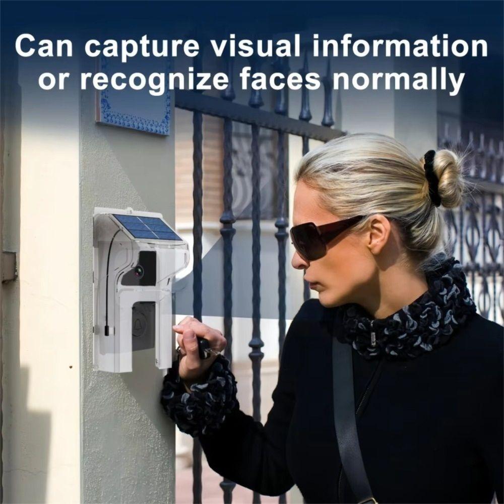 Solar Doorbell Sun Protecter Waterproof Solar Cover New Doorbell Rain Cover  Outdoor