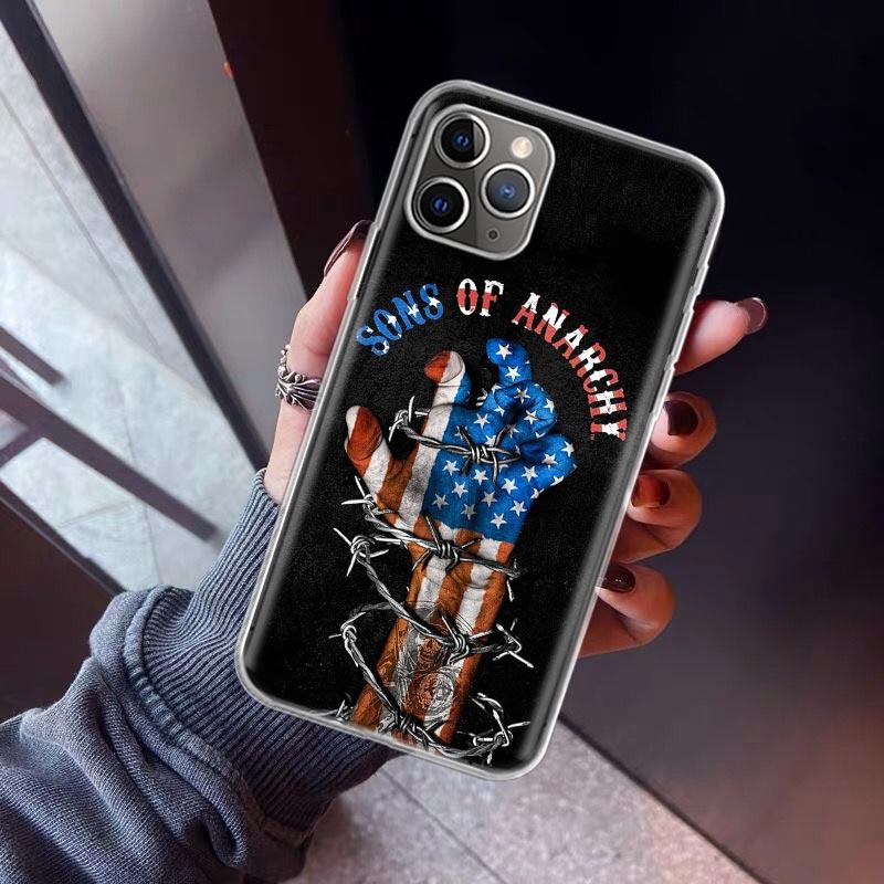 Custodia per Telefono TV Eua di Sons Of Anarchy per iPhone 17 Air 11 13 Mini 14 15 Plus 16 12 Pro Max 16E SE 7 8 Modello Copertura Posteriore Morbida in TPU