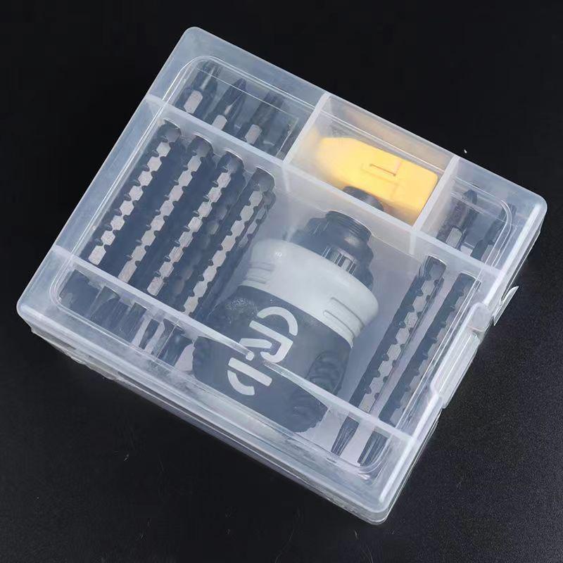 Dual-use Telescopic Ratchet Screwdriver with Double-ended Slotted and Phillips Bits