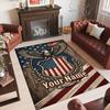 Birds Theme Crystal Velvet Floor Rug Personalized Custom Name Text Warm Carpet Home Decoration