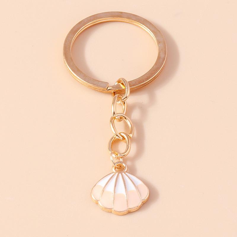 Aihua Cute Keychain Y2K Summer Beach Pearl Shell Key Chains For Women Girls Handbag Pendants Keyring Ocean Vacation Jewelry Gift