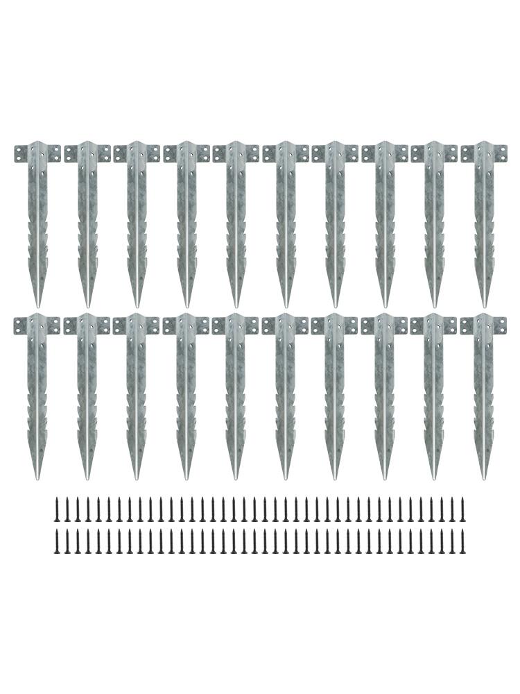 10/20pcs Railway Sleeper Brackets Metal Heavy-duty Sleeper Stakes Brackets For Garden Raised Beds & Pathway Accessories