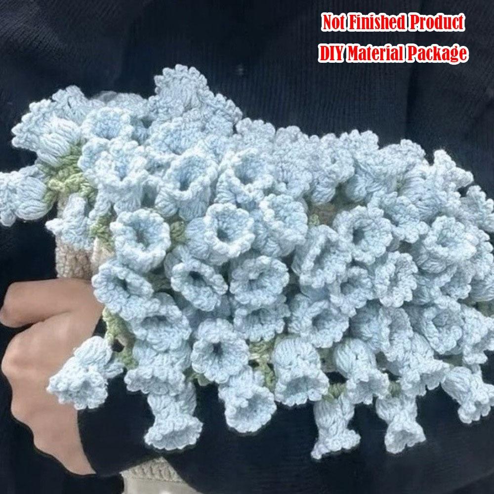 Not Finished Product Rose Bouquet Blankets DIY 110cm Flower Bouquet Blanket Crochet Kit Handmade Crocheted