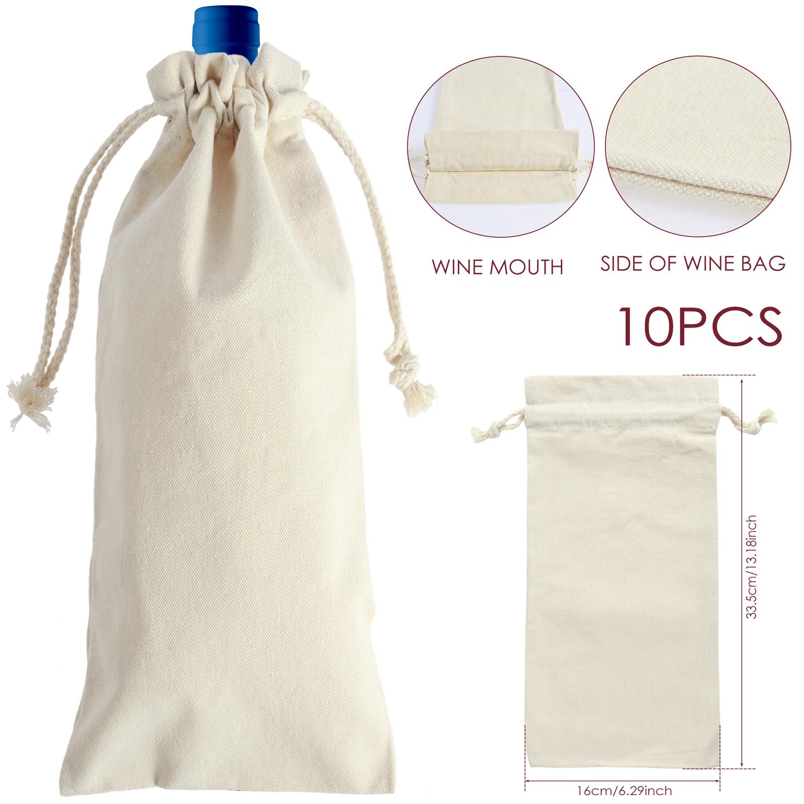 

24Pcs Burlap Wine Bags Jute Wine Bottle Bags with Drawstrings 750ml Reusable Wine Bottle Gift Bags with Tags for Party Weddings