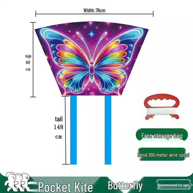 Children's Pocket Storage Bag Soft Body Cartoon Kite - Outdoor Toy