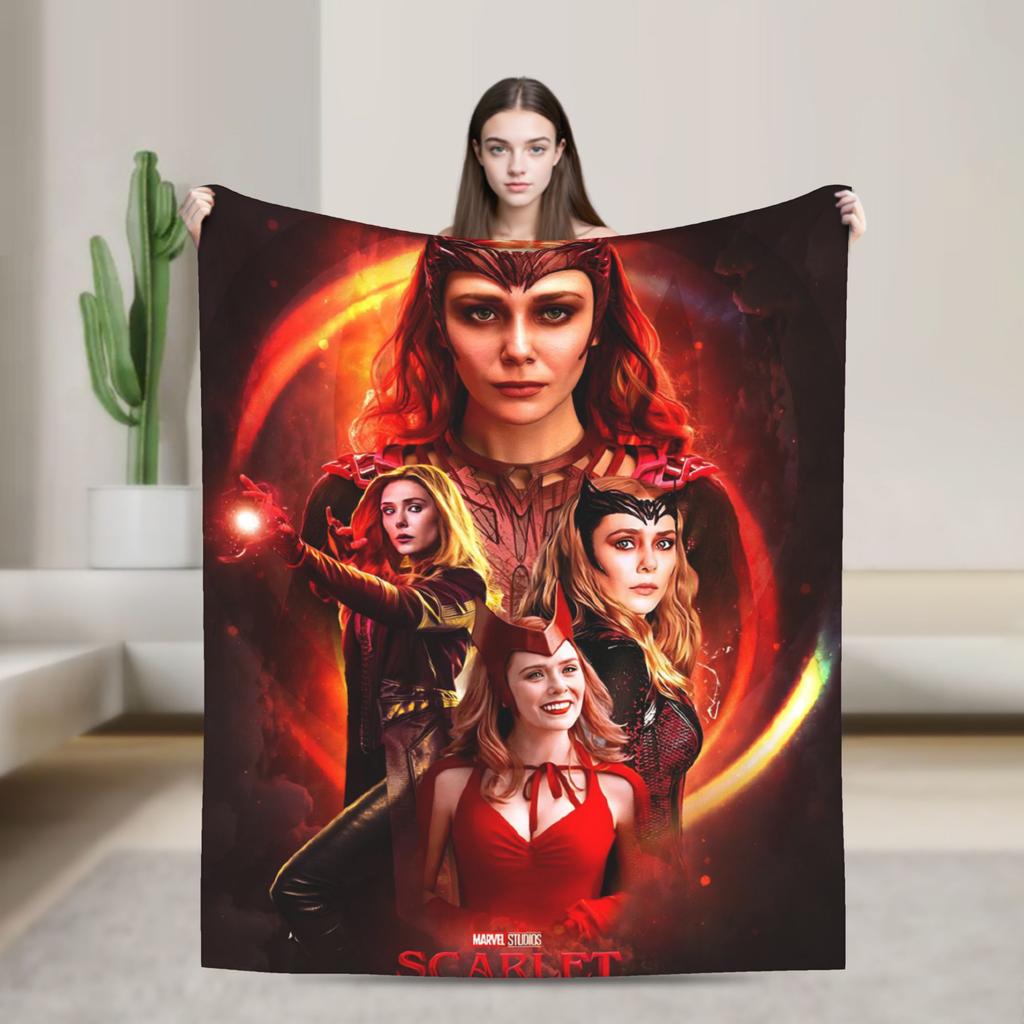 Scarlet Witch Blanket Quality Warm Soft Throw Blanket Autumn Travel Office Couch Bed Aesthetic Bedspread