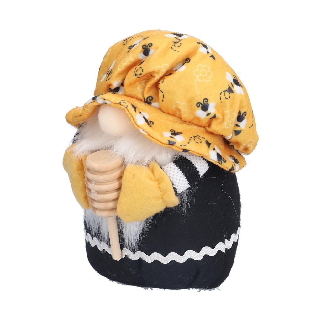 Patrón de Abeja Muñeco Gnomo Enano Muñeco sin Rostro Adorno Decoración para Sala de Estar Sofá Escritorio Estantería