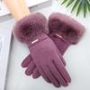 Warm Thickened Plush Open-Finger Cycling Gloves - Windproof, Coldproof Winter Wear