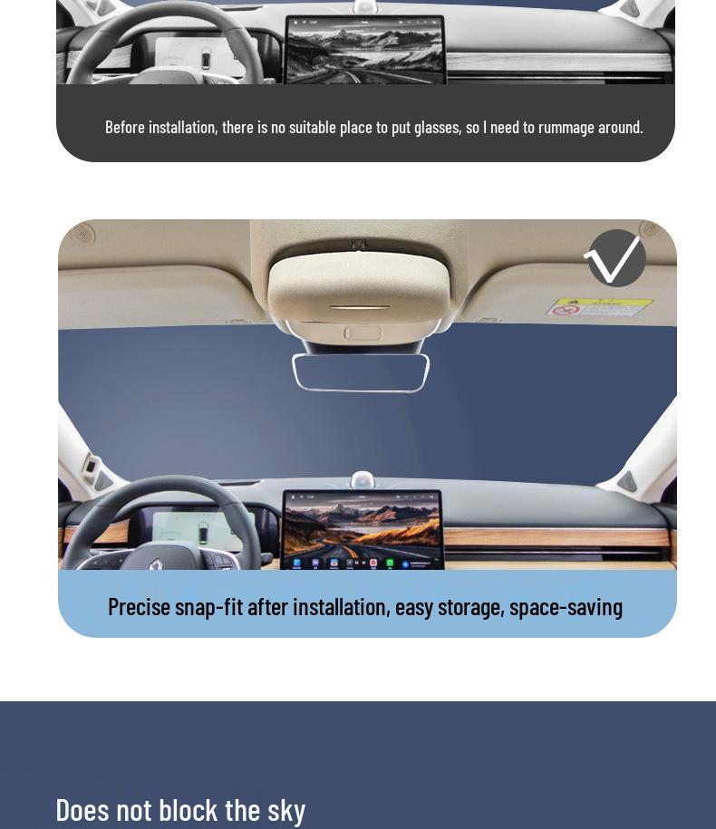 AITO M5/M7 Auto Brillenhalter: Multifunktionale Sonnenbrillenetui mit Clip